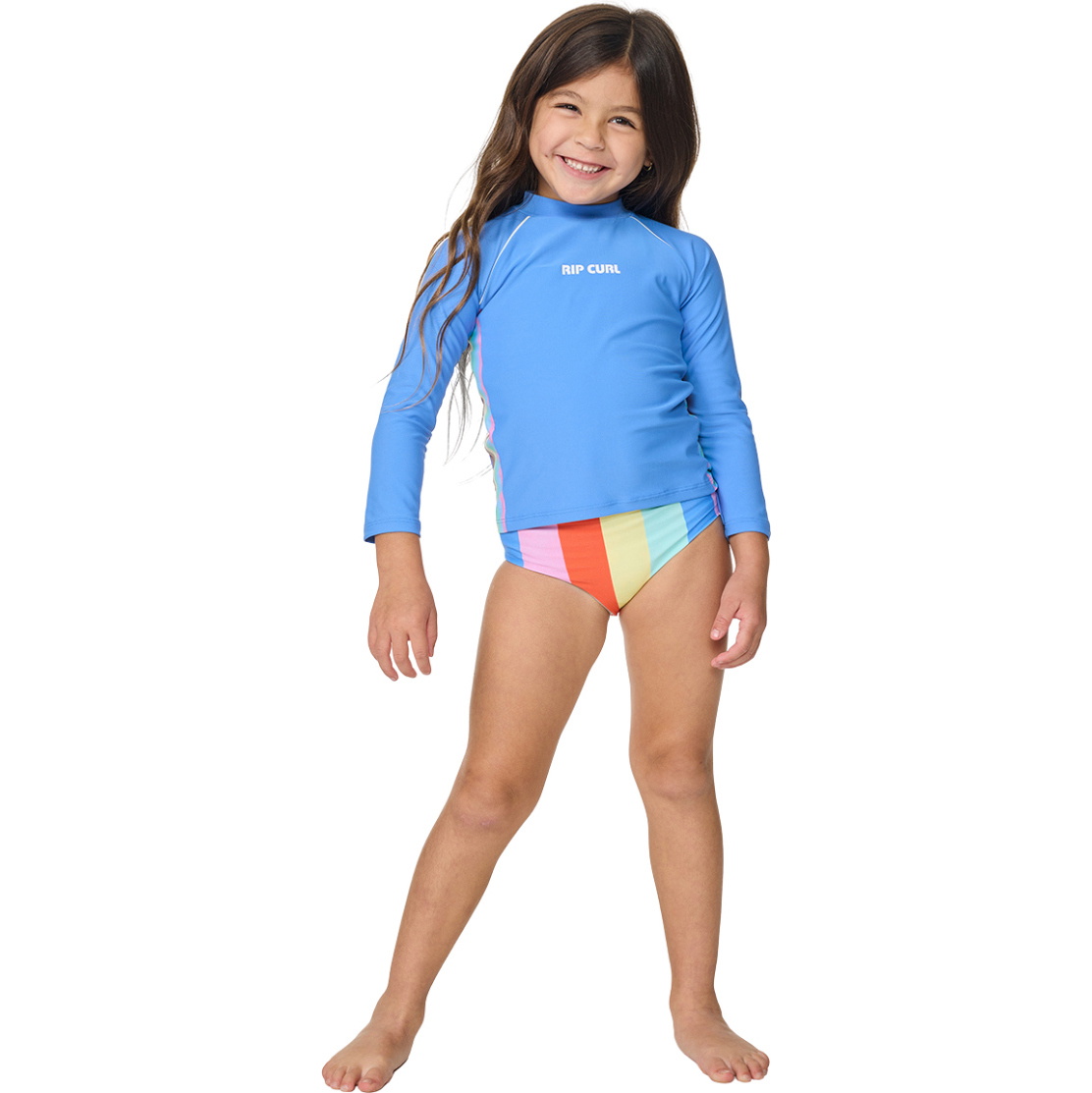 2026 Rip Curl Junior Sunshine Revival Rashie 13YJRV - Cornflower Blue